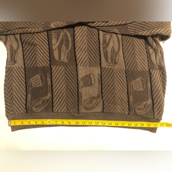 Cypress Links textured golf sweater, dark khaki, XL - Picture 5 of 10